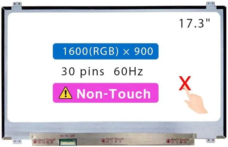 NUOLAISUN NUOLAISUN B173RTN02.2 B173RTN02.1 HD+ 1600×900 30-pin LCD laptop screen — product photo