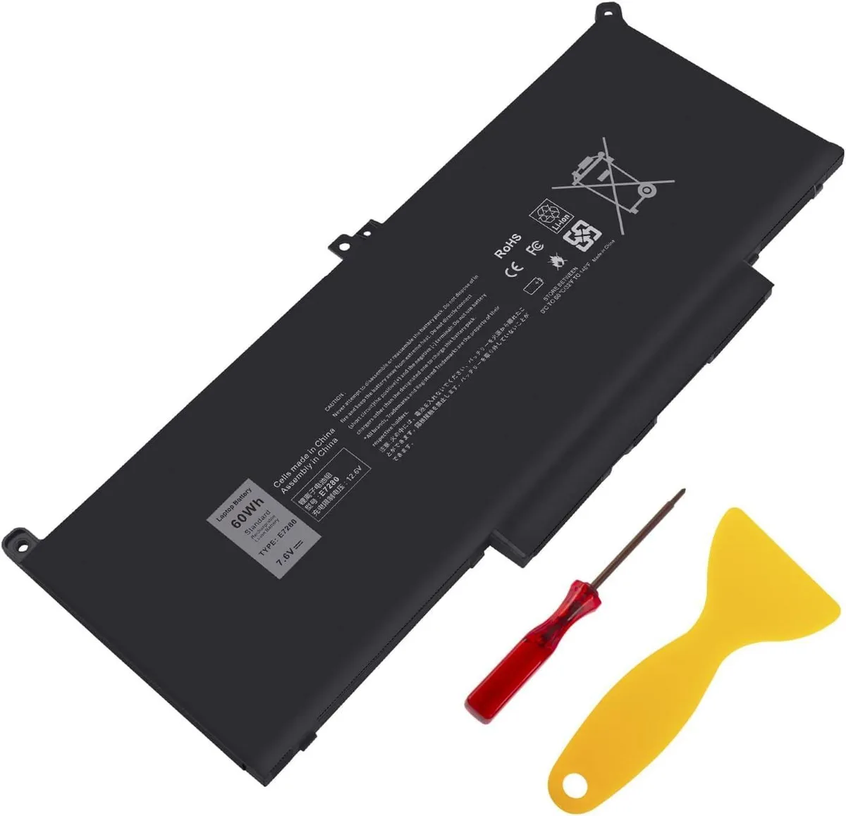 PISKEKAT PISKEKAT F3YGT 60Wh laptop battery for Dell Latitude 7280 7290 7380 7390 7480 7490 — product photo