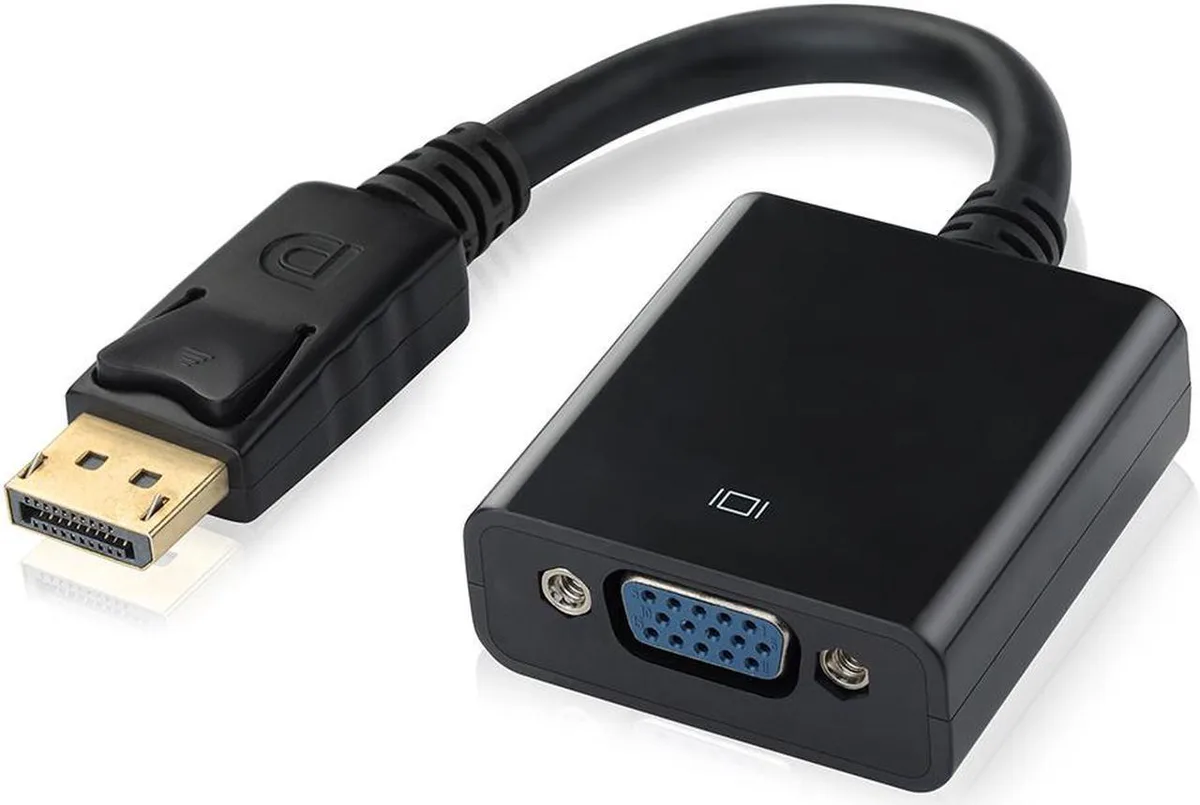Vszerda Vszerda DisplayPort male to VGA female adapter cable 1080p black — product photo