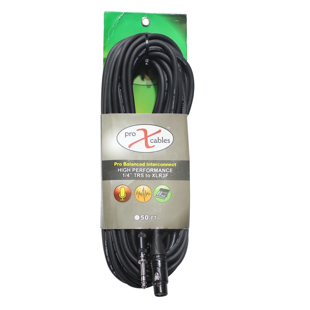 ProX ProX XC-SXF50 50' 1/4" TRS-M to XLR3-F Balanced Audio Cable — product photo