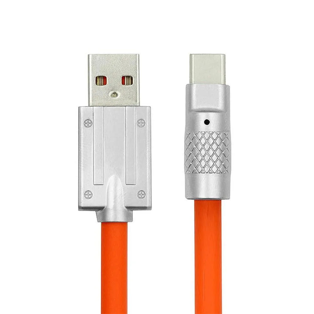 Fervit Fervit USB-A to USB-C Liquid Silicone 120W 200cm Orange Cable — product photo