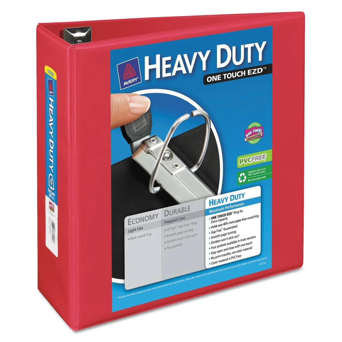 Avery Avery 79326 Heavy-Duty View Binder Red 4" EZD Rings 780 Sheets 12x14x10 — product photo