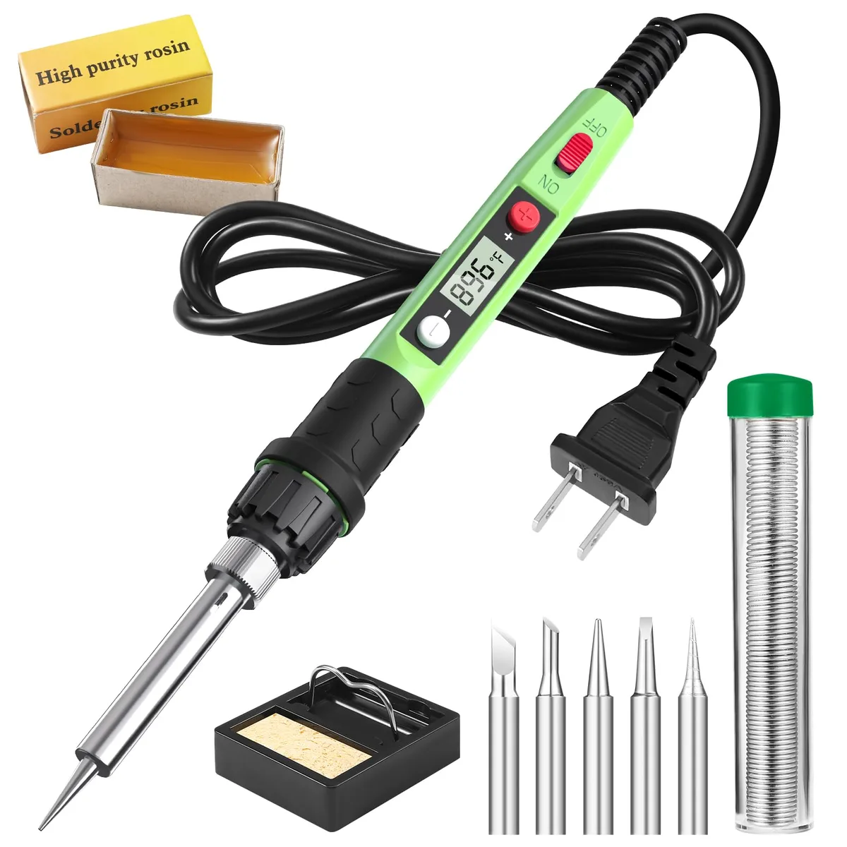  Soldering Iron Kit 80W 110V LCD Digital Green — product photo