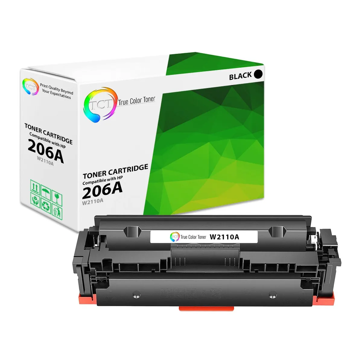 True Color Toner True Color Toner 206A W2110A Black Toner Cartridge 1350 pages — product photo
