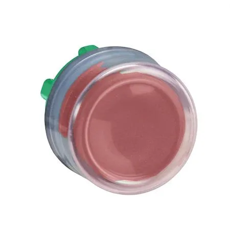 Red 22 mm flush push button with plastic head and bezel