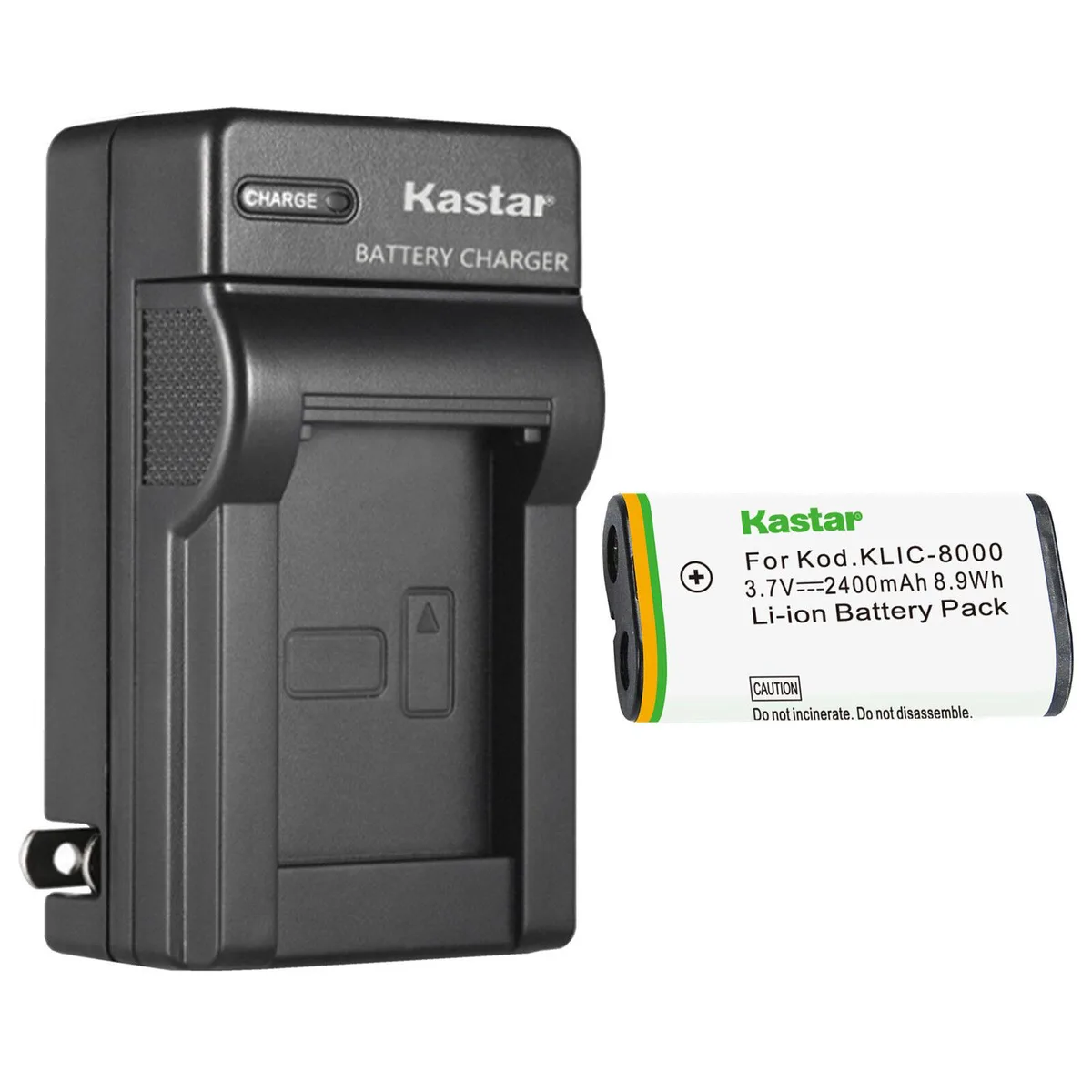 Kastar Kastar DB-50 Battery &amp; AC Wall Charger Kit 8.9 Wh 3.7V 2400mAh — product photo