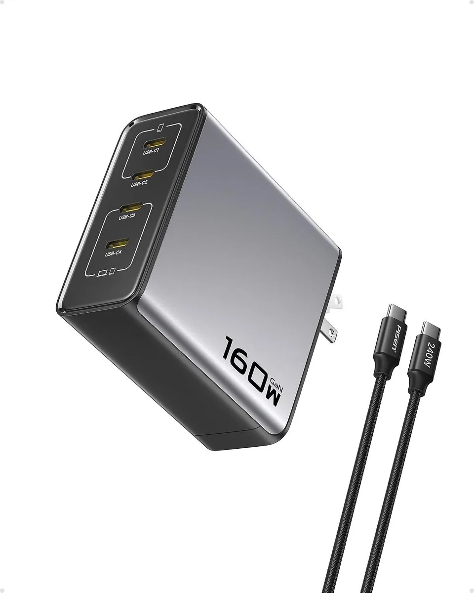 ONITOON ONITOON 160W USB-C PD 3.1 GaN Charger 4-Port with 6FT 240W Cable — product photo