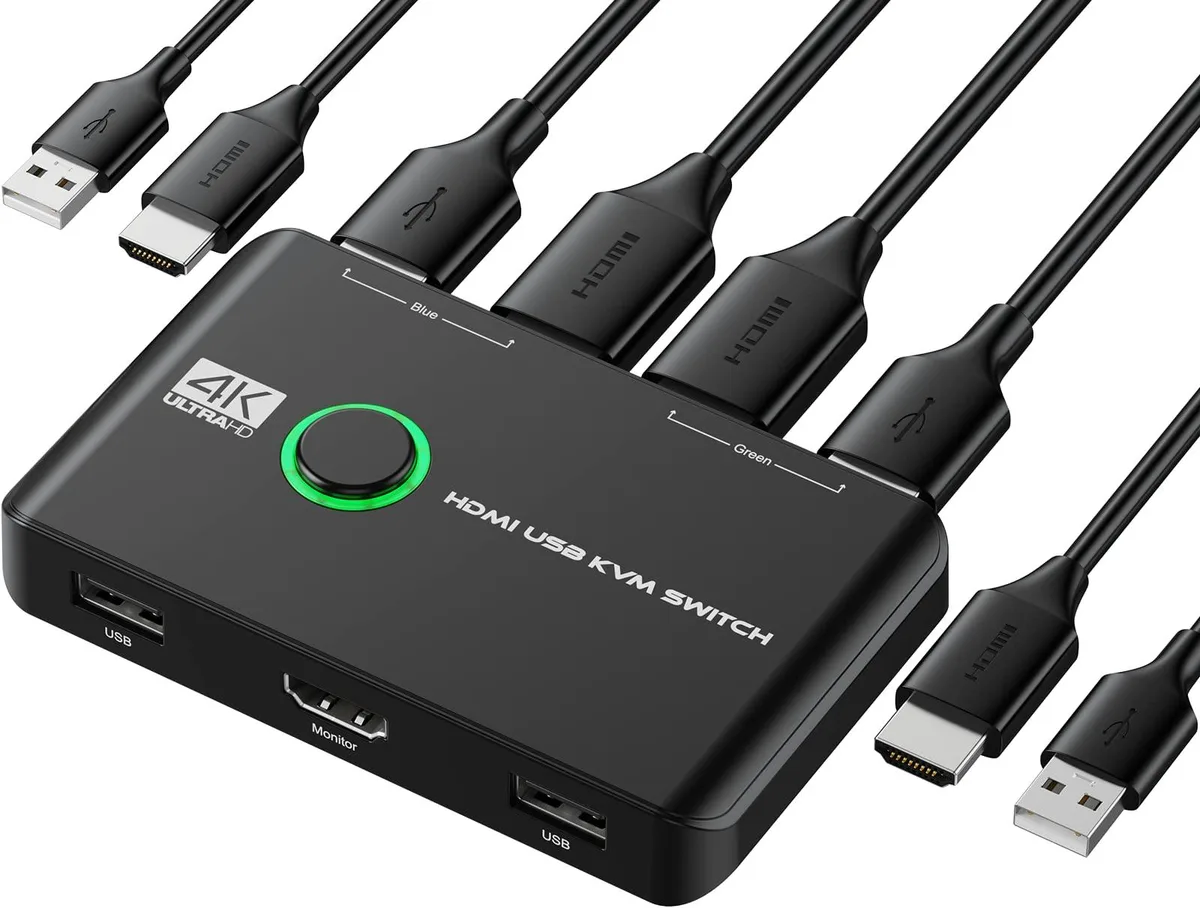  TRENDnet V806 2-port HDMI USB KVM switch 4K@60Hz — product photo