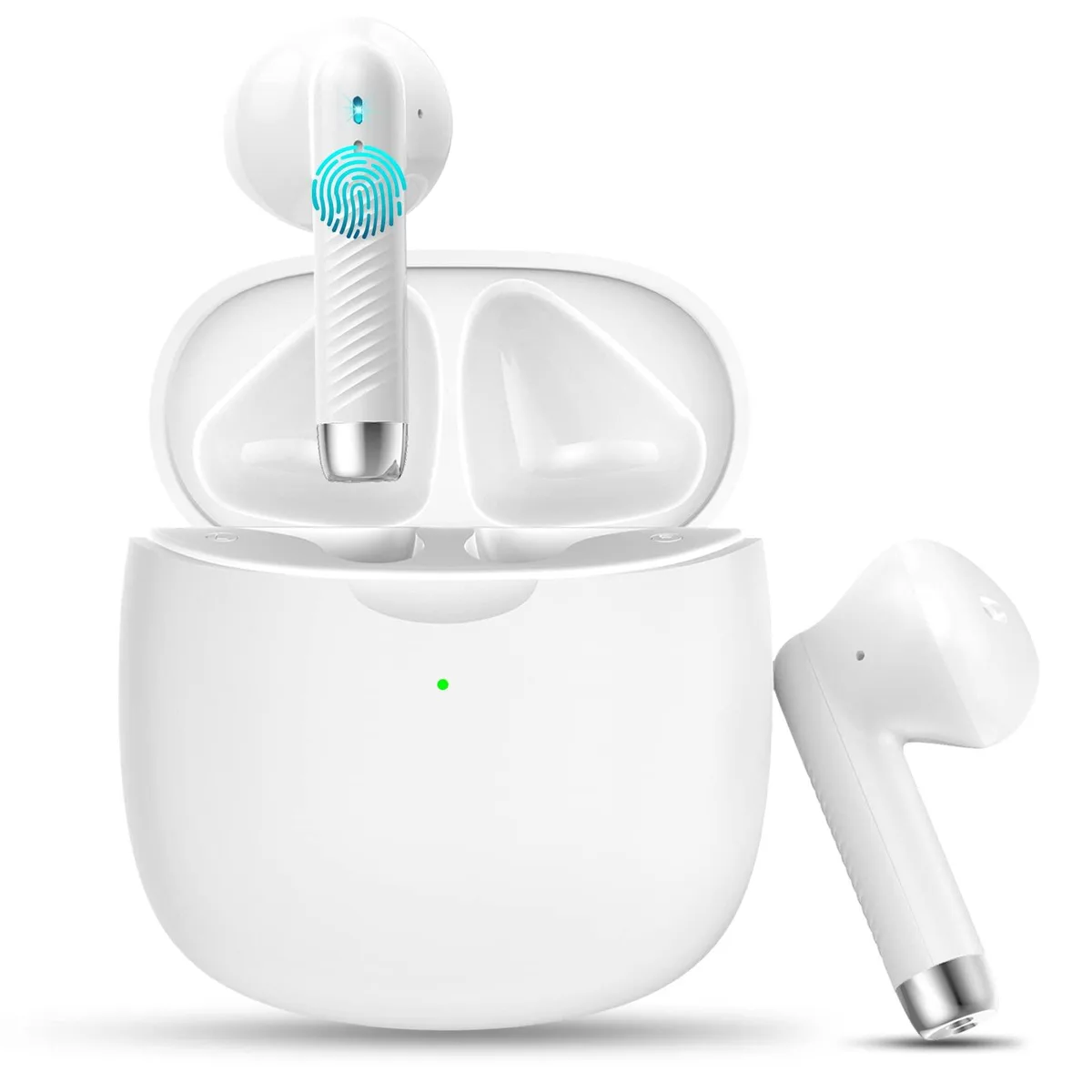  Jxrev J51W-01 White In-Ear Headphones Bluetooth 5.3 13mm 32h IP7 — product photo