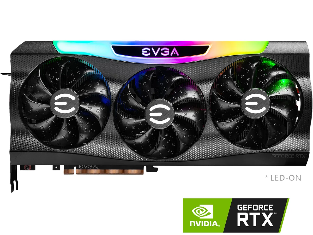 EVGA EVGA FTW3 ULTRA GeForce RTX 3080 12G-P5-4877-KL graphics card — product photo