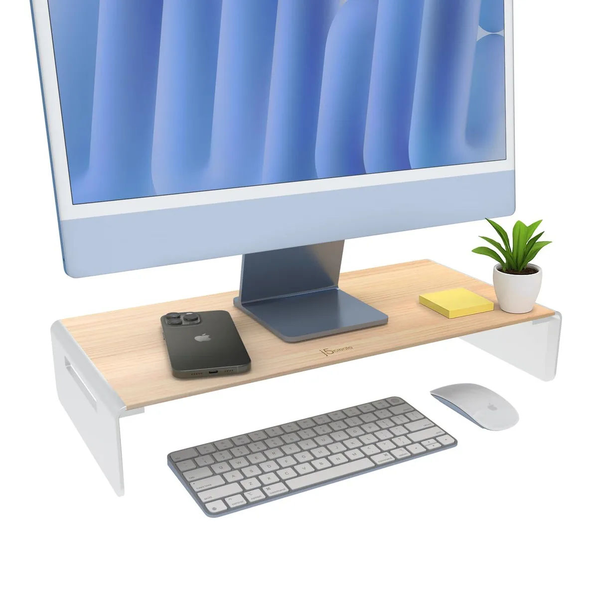 LORDWORLD LORDWORLD JCT125 monitor stand wood aluminum 40kg — product photo