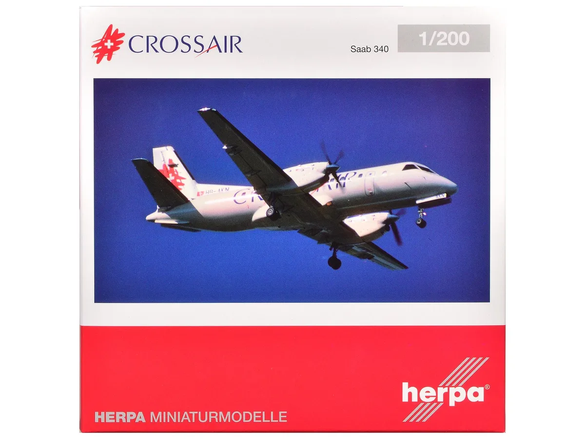 Herpa Herpa Saab 340 Crossair HB-AKN 1/200 Diecast Hobby Collectible — product photo