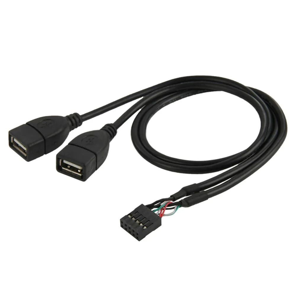 Fervit Fervit 10-Pin Motherboard Header to Dual USB 2.0 Female Adapter Cable 50cm — product photo