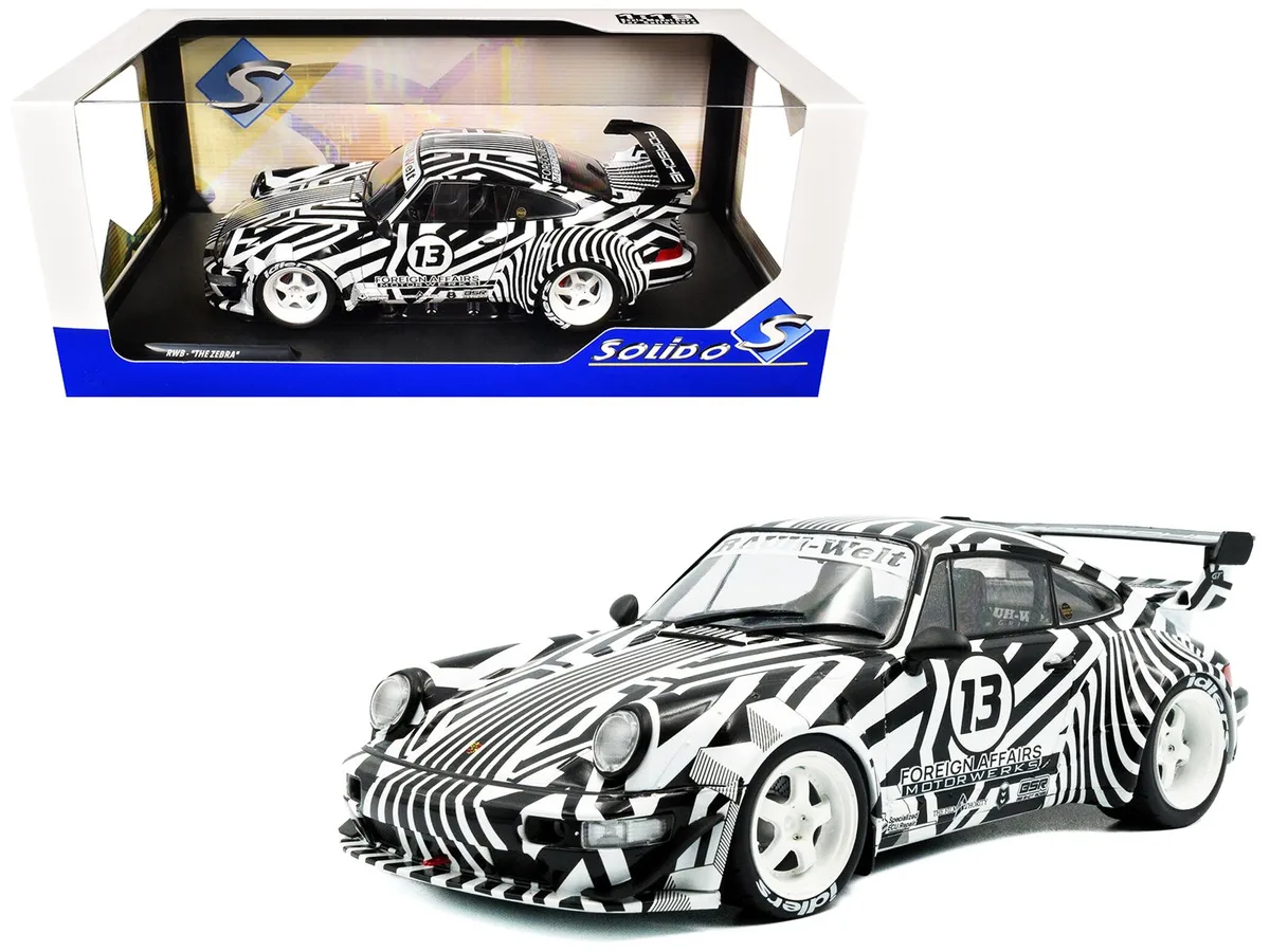 Solido Solido 2022 RWB Bodykit #13 "The Zebra" 1/18 Diecast Car — product photo