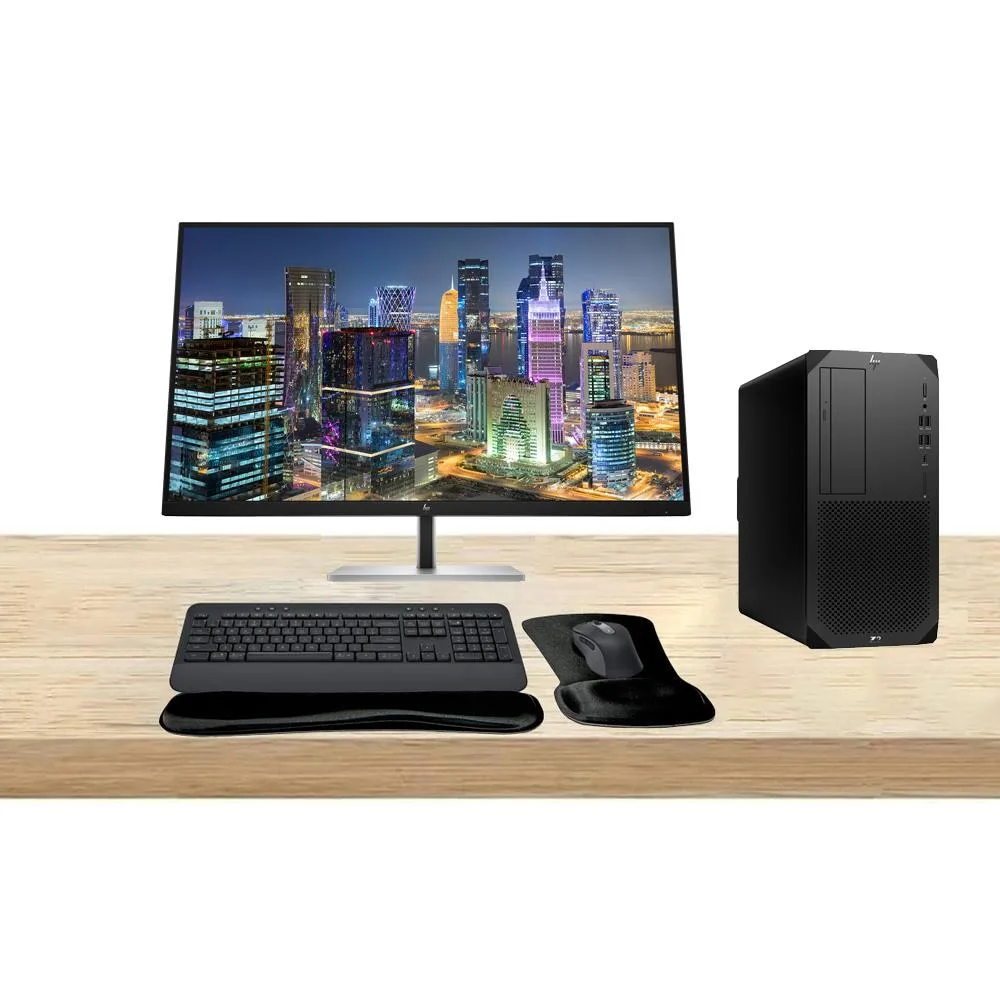 HP HP Z2 G9 Tower i7-14700 16GB 512GB SSD T1000 8GB Dual E32k G5 32" 4K MK650 T2U Plus — product photo