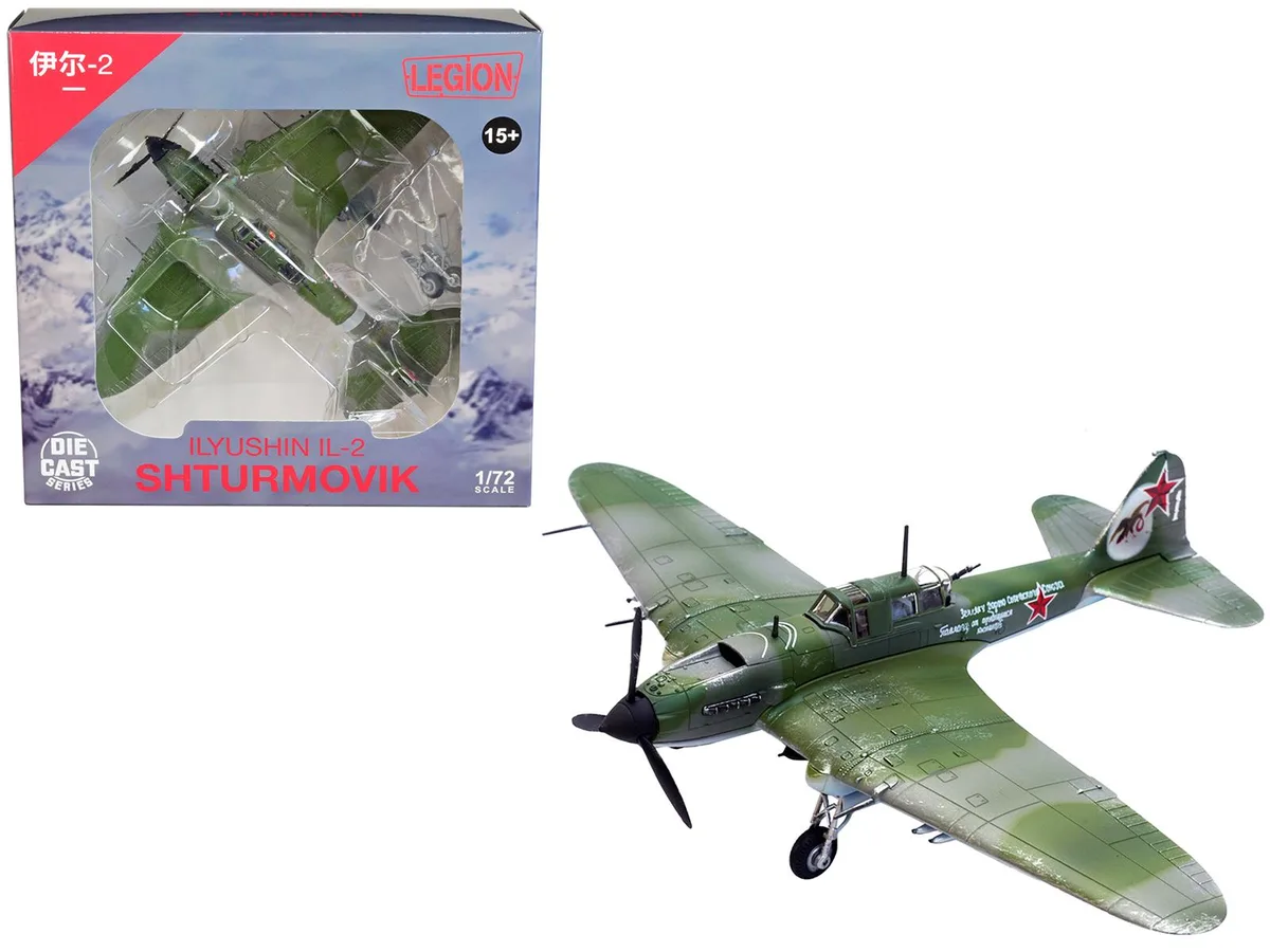 Legion Supplies Legion Supplies Ilyushin IL-2M3 Sturmovik 1/72 Diecast "Double Hero Ivan Pavlov — product photo