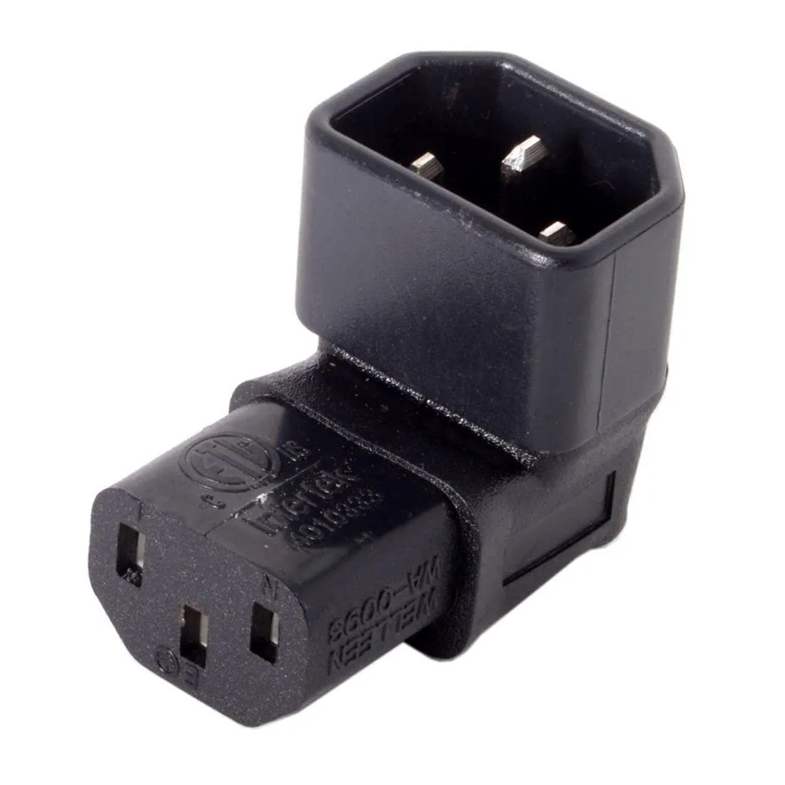 Vszerda Vszerda PW-031-UP IEC 320 C14 to C13 90° UP Angled Adapter 10A 250V — product photo
