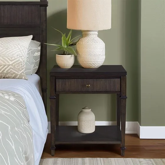 tuphen tuphen Kenna Nightstand Dark Coffee 22"W 15.75"D 26"H — product photo