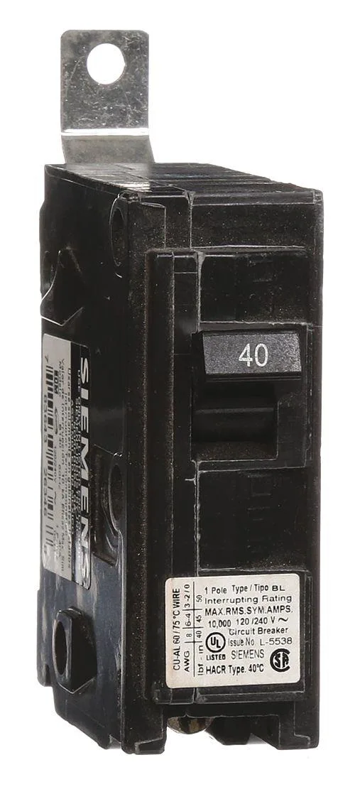 SIEMENS SIEMENS B140 Miniature Circuit Breaker BL Series 40A 1 Pole 120/240V AC — product photo