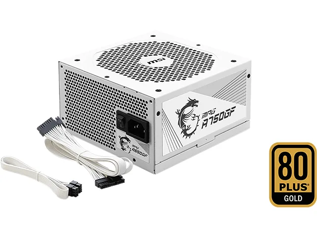 MSI MSI MPG A750GF WHITE 750W power supply — product photo