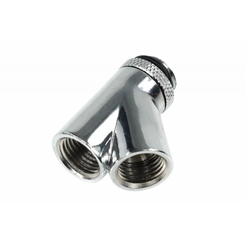 Alphacool Alphacool G1/4 Revolvable 45° Y-Connector Chrome 17062 — product photo