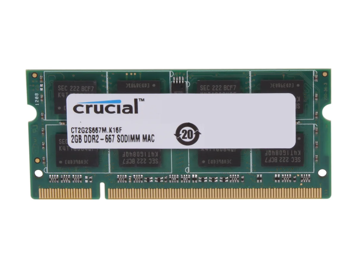 Crucial Crucial CT2G2S667M 2GB 200-Pin DDR2 667 memory upgrade — product photo