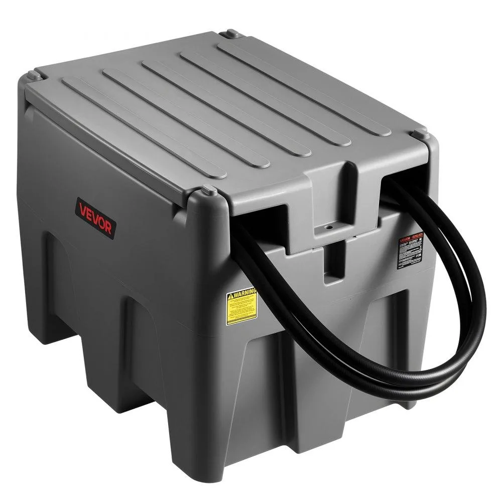 VEVOR VEVOR Portable Diesel Tank 58 Gallon 10 GPM 12V Pump 13.1ft Hose Grey — product photo