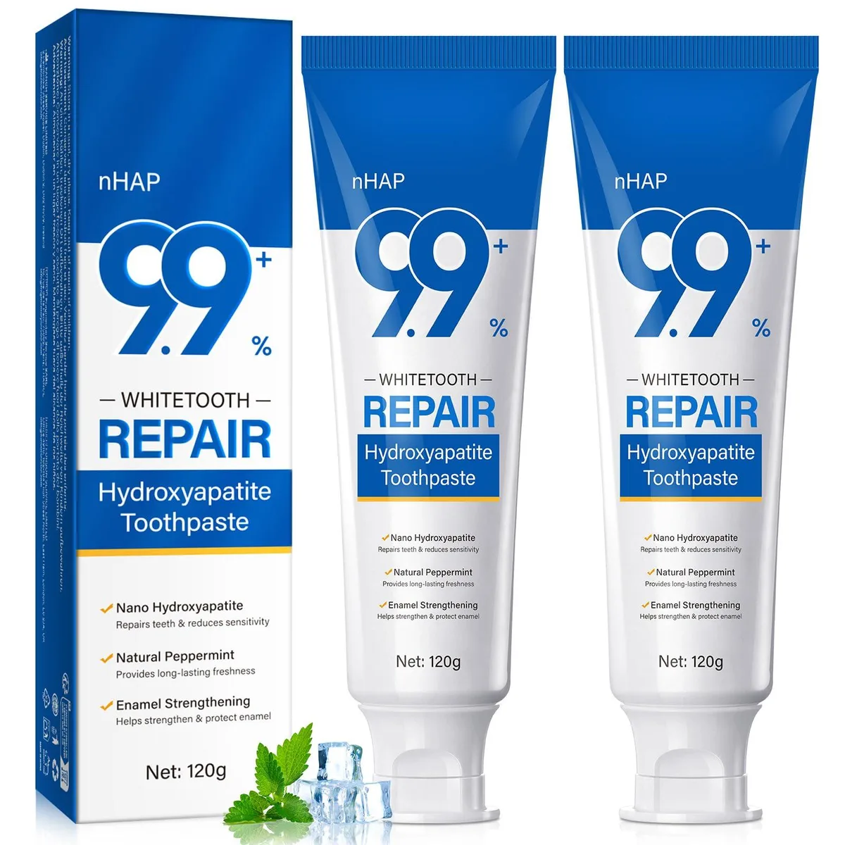  APUUFYQC 9.9% Nano Hydroxyapatite Toothpaste 2 Pack 8.46 oz — product photo