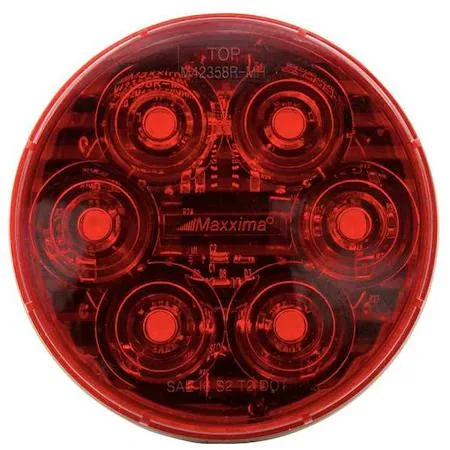 Maxxima Maxxima M42358RDF-MH LED Red 4" Round Stop/Tail/Turn Machine Shop Hardware — product photo