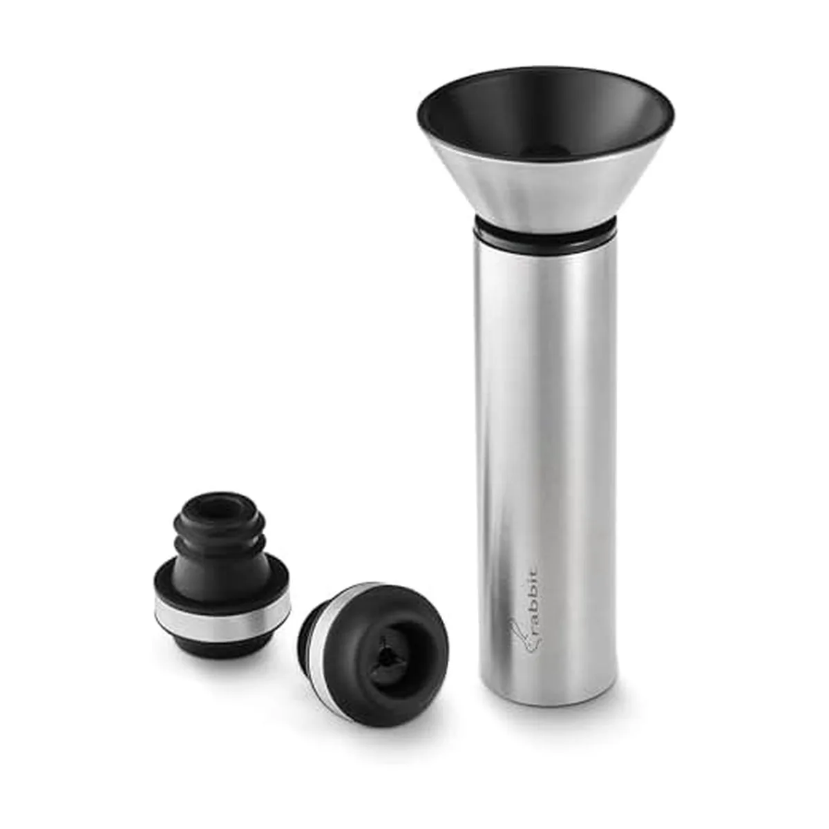 Handheld wine vacuum pump with two bottle stoppers