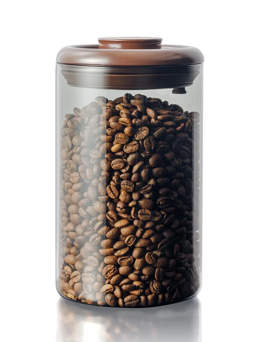  Tourdeus 13oz Brown Borosilicate Glass Canister Pop-Top Lid — product photo