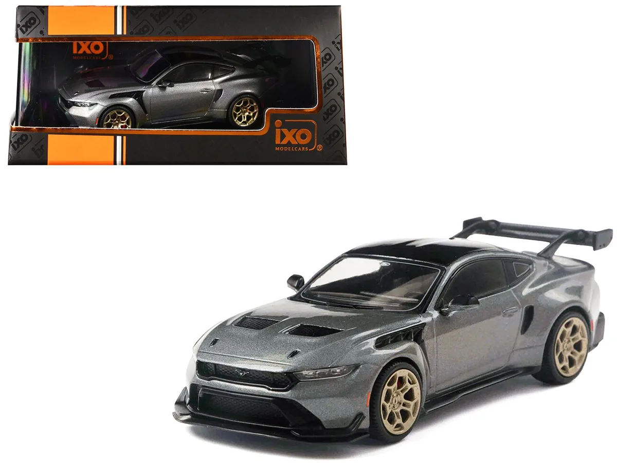 Ixo Models Ixo Models 2025 Ford Mustang GTD 1/43 Gray Metallic Black Top hobby collectible — product photo