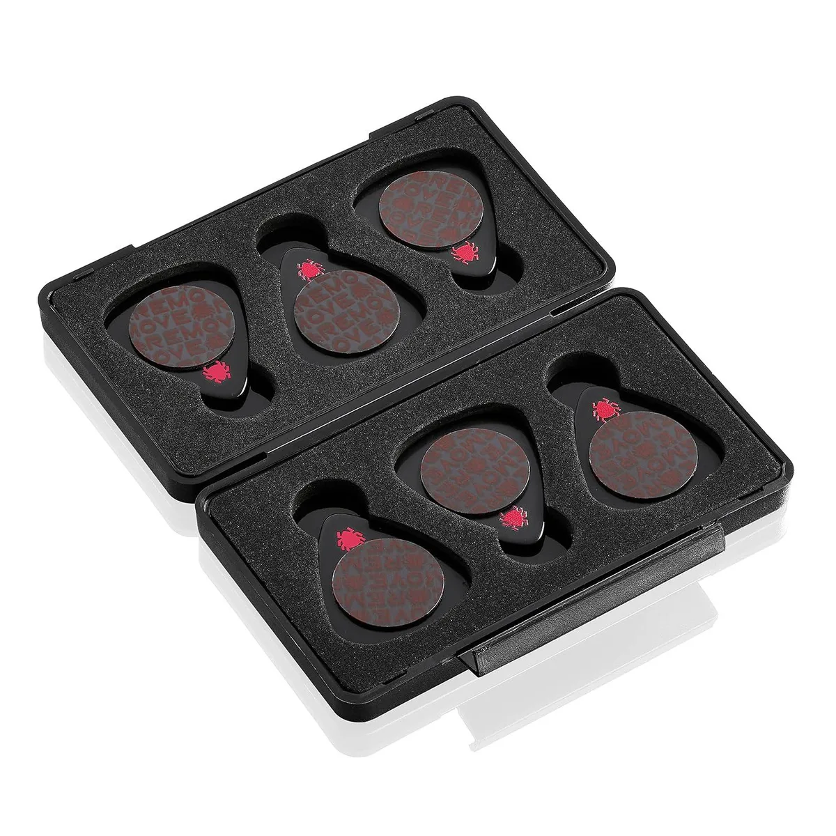 LORDWORLD LORDWORLD Celluloid Guitar Picks 6-Pack Medium .71mm w/Case — product photo