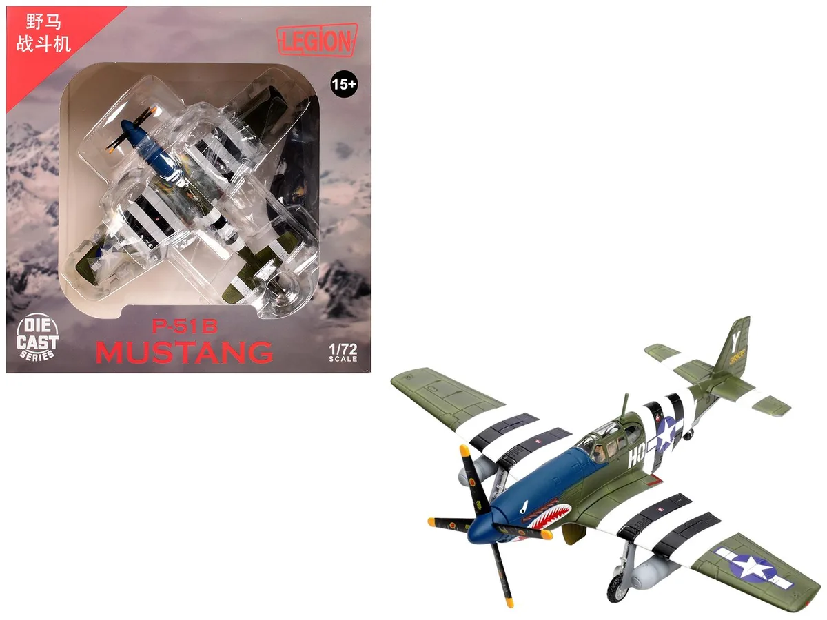 Legion Supplies Legion Supplies P-51B Mustang 1/72 "Blue-Nosed Bastards of Bodney" 352nd FG 487th FS (1944) Diecast — product photo