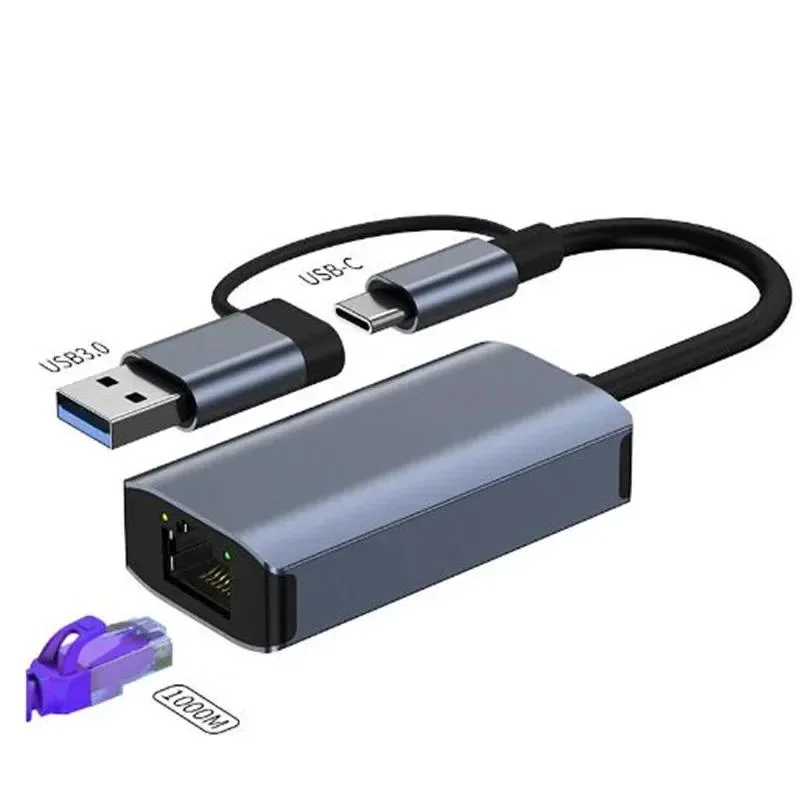 WIILGN WIILGN BYL2207 USB-C USB 3.0 to RJ45 Gigabit Ethernet Adapter — product photo