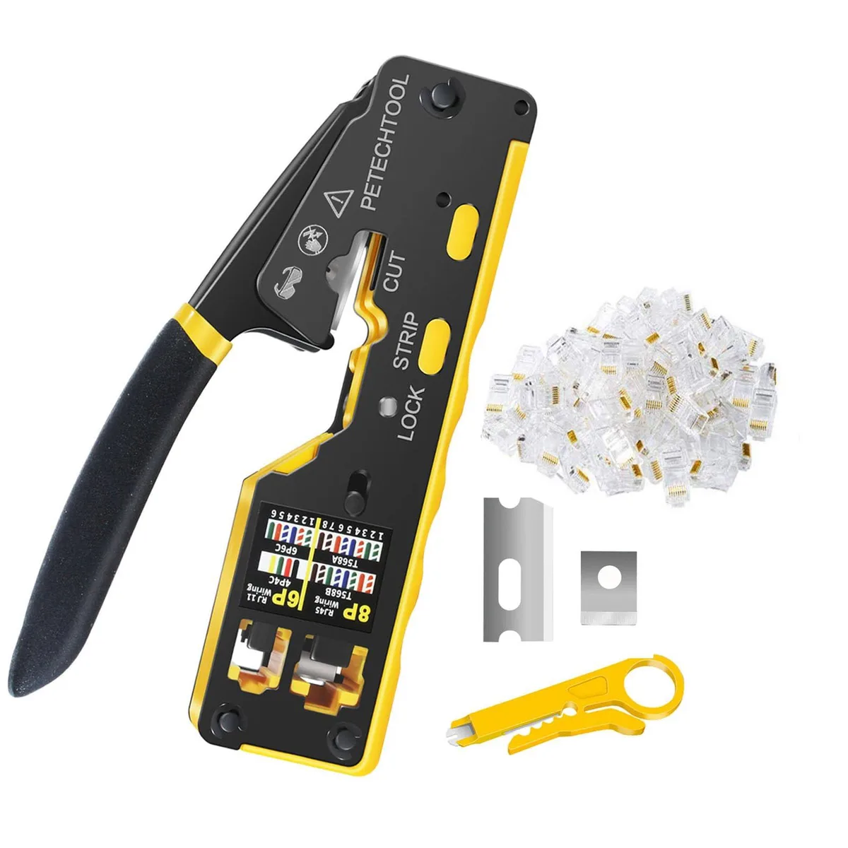 KEHIPI KEHIPI rj45/rj11 Pass-Through Crimping Tool electrician tool — product photo