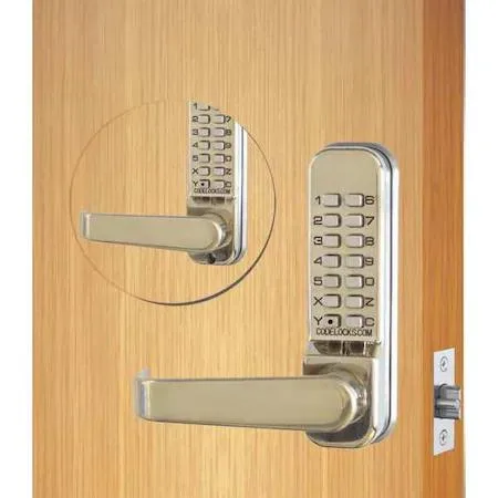 Codelocks CL415 mechanical lever lockset with powder coated finish