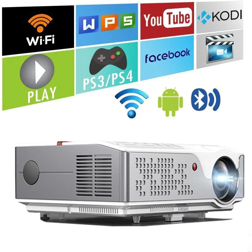 FLZEN FLZEN 6000 Lumens 1080p Android home theater projector — product photo