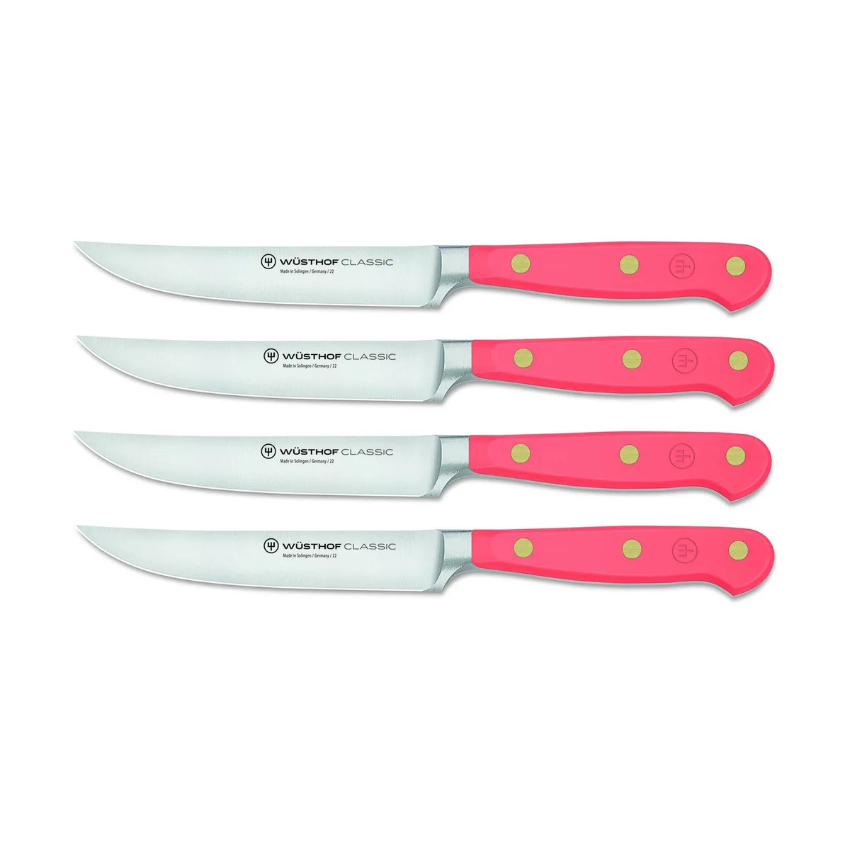 Wusthof Wusthof 1061760403 Classic 4 Piece Steak Knife Set Coral Peach cutlery — product photo