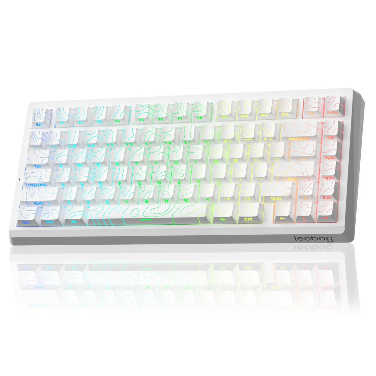 LEOBOG A80 RT Ultra HE 75% Wireless Mechanical Gaming Keyboard White — product photo