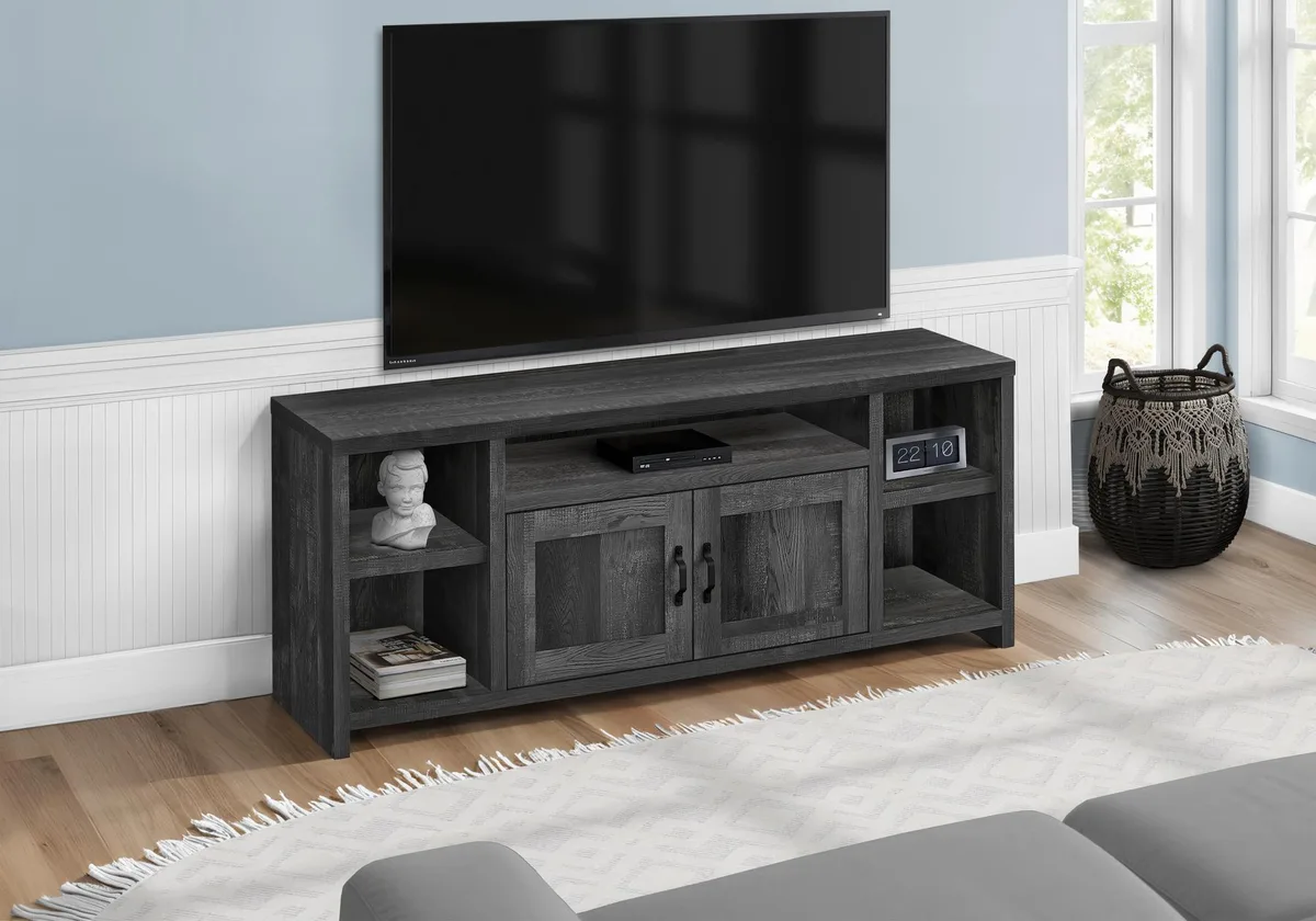 tuphen tuphen 60 Inch TV Stand Black Laminate 59 x 15.5 x 23.75 in — product photo