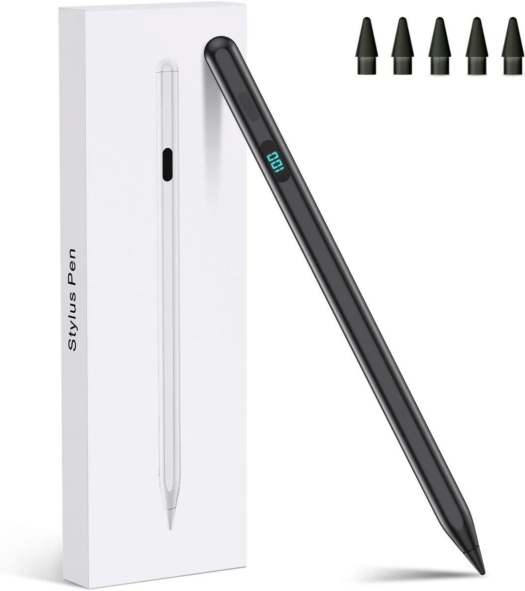  Haroo Stylus Pencil for iPad with Magnetic Attachment Tilt Sensitivity Palm Rejection USB-C Charge Black — product photo