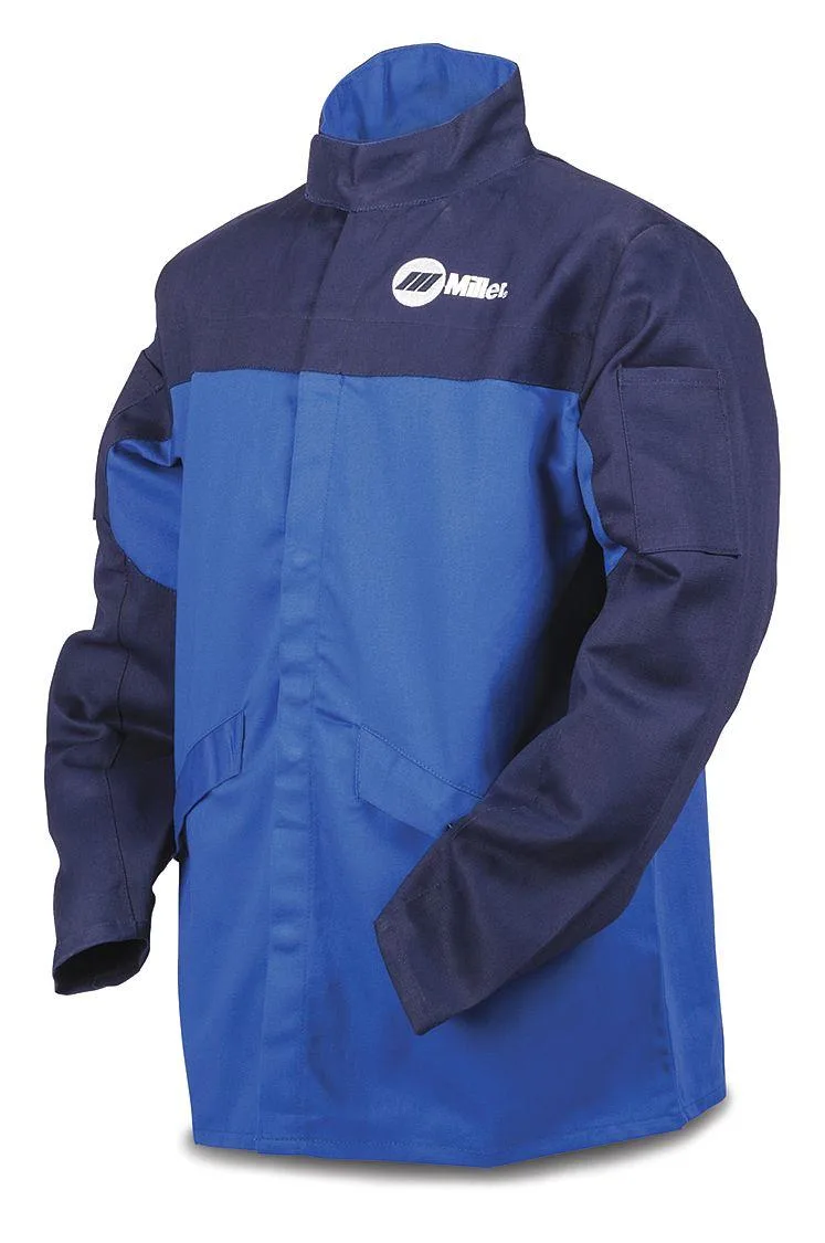 Miller Enterprises Miller Enterprises 258099 ArcArmor Welding Jacket, Blue, Indura Cotton, XL personal protective equipment — product photo