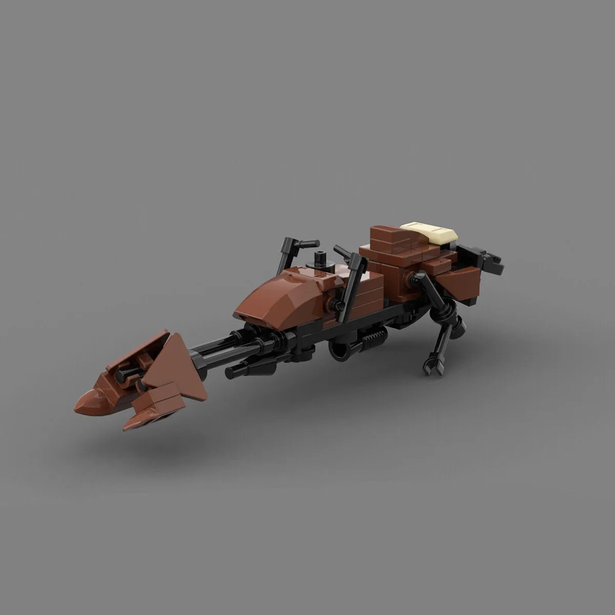ZITIANYOUBUILD ZITIANYOUBUILD C7014 74-Z Speeder Bike Brown 61 Parts Educational Building Set — product photo