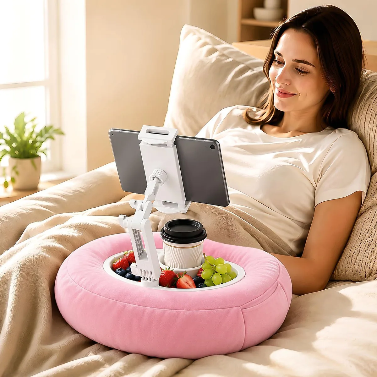  VIZIO BZZJ-001 Tablet Pillow Stand Pink 360° Adjustable Arm 4.7"10 — product photo
