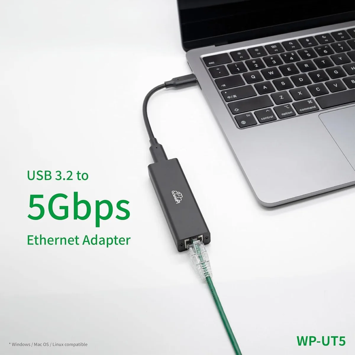visiPower visiPower USB 3.2 to 5GbE Ethernet Adapter Realtek RTL8157 Black — product photo