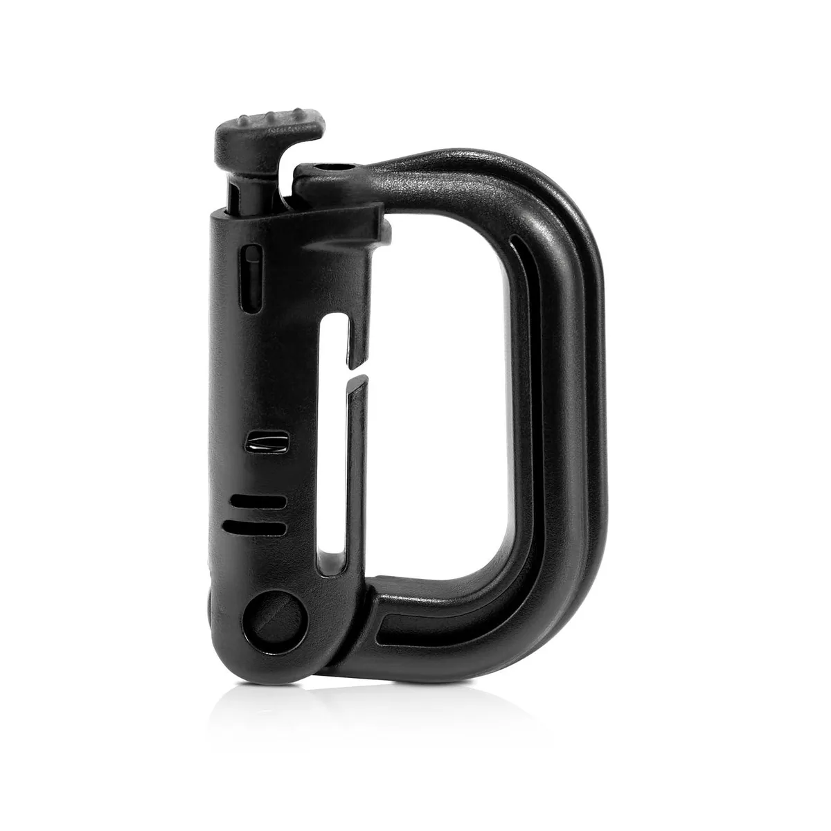 ManTangSun Tactical Locking D-Ring Carabiner 6-Pack Black 2.12in — product photo
