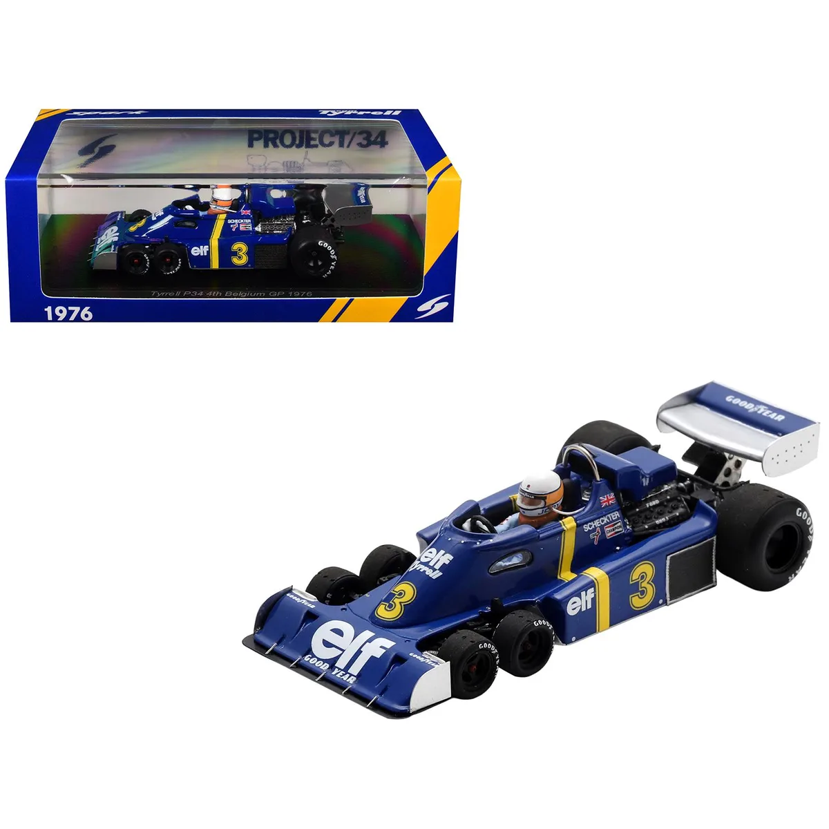 Spark Pub Spark Pub Tyrrell P34 #3 Jody Scheckter 1976 Belgian GP 1/43 Hobby Collectible — product photo