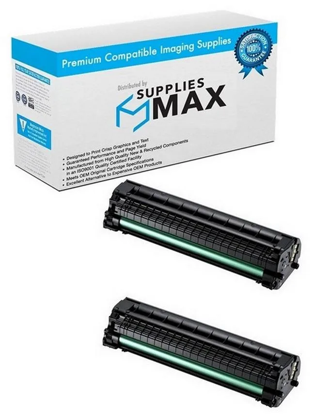 SuppliesMax SuppliesMax MLT-P104B Black Toner Cartridge 2 Pack 1500 Pages — product photo