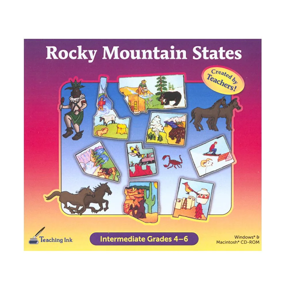 CD-ROM jewel case with printed Rocky Mountain States cover art